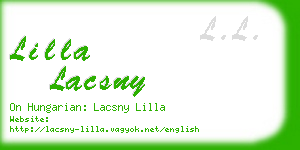 lilla lacsny business card